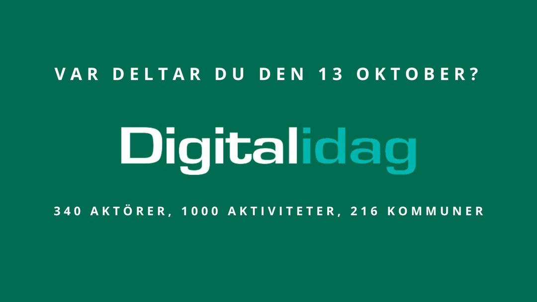 Bild visar texten "Var deltar du den 13 oktober?"